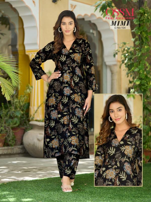 Ossm Mimi Vol 1 Fancy Kurti Style Co Ord Set Collection